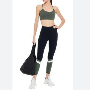 ALL ACCESS Tour Cropped Colorblock Stretch Leggings In Black